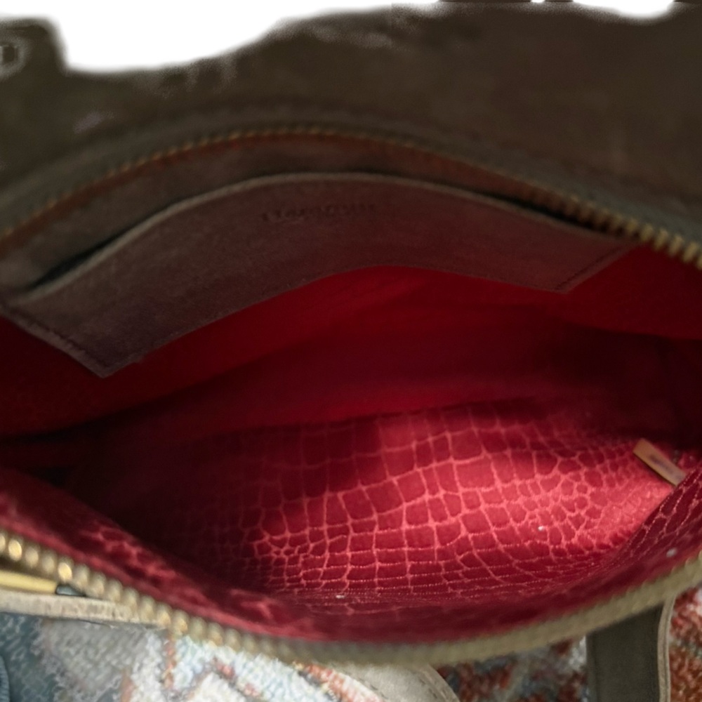 Hammitt Tony Small Pewter/Brushed Gold Red Zip - Picture 12 of 15